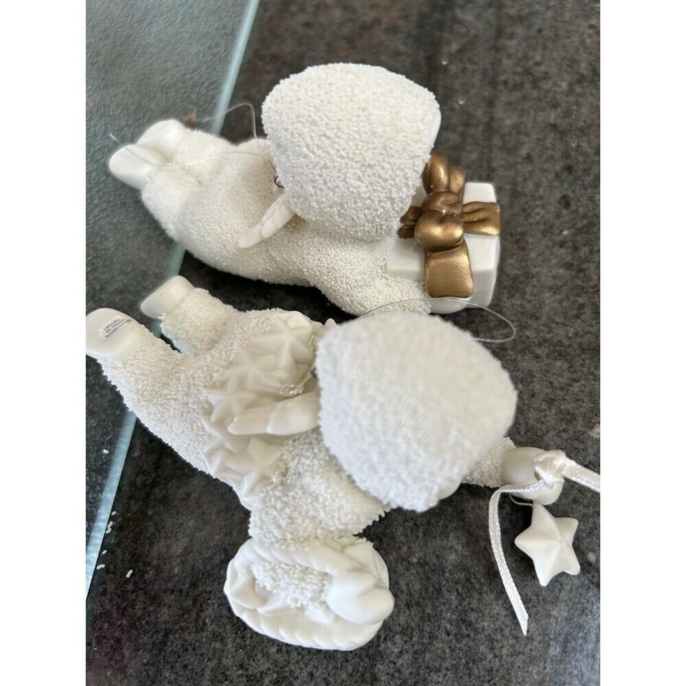 Department 56 Bisque Snow Baby Ornaments  2 With Hangers - Picture 3 of 8